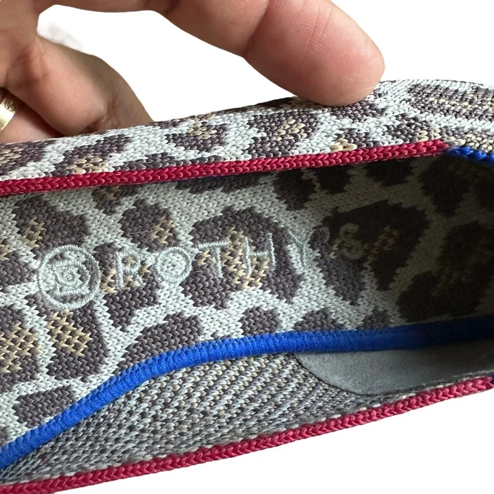 Rothy's Womens Round‎ Toe Leopard Print Loafer Size: 7